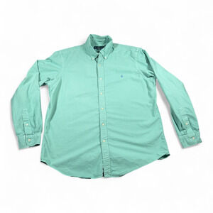 Ralph Lauren Shirt Adult EXTRA LARGE Green Classic Fit Preppy Pony Logo Cotton